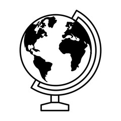 world planet earth isolated icon vector illustration design