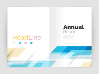 Modern geometric templates. Business flyer brochure or annual report covers