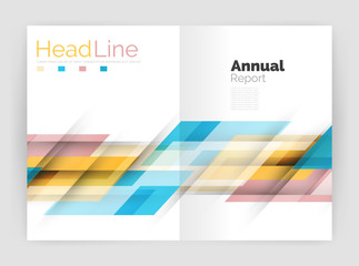Modern geometric templates. Business flyer brochure or annual report covers