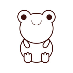 Fototapeta premium cute frog kawaii style vector illustration design