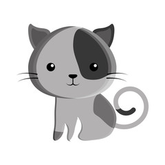 cute cat kawaii style vector illustration design