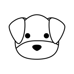 cute dog kawaii style vector illustration design