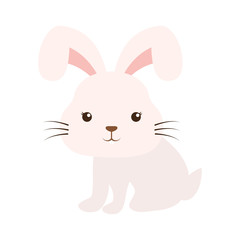 cute rabbit kawaii style vector illustration design