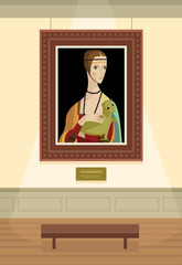 lady with and ermine museum painting