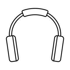 earphones sound device isolated icon vector illustration design