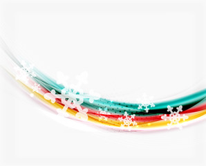 Christmas wave abstract background