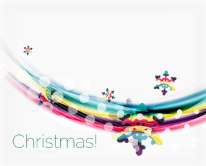 Christmas wave abstract background