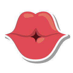 sexy female lips isolated icon vector illustration design