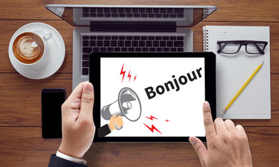  Hi Greet  hi Bonjour Ciao Hola Hello © onephoto
