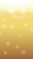 Gold and white snowflake background