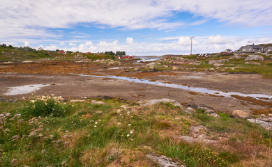 Norwegian bay at low tide