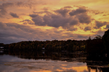Fototapeta na wymiar Sunset over the Lake