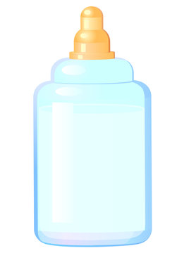 Baby milk bottle vector image