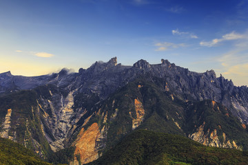 Beautiful top of mount kinabalu, view from Kundasang, Sabah, Malaysia