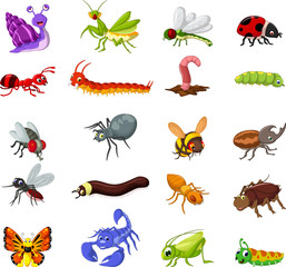 collection of insects cartoon for you design - 125324901