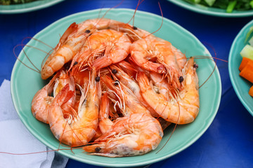 steamed shrimp