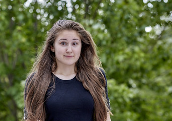 Fearful Young Woman expressing Apprehension