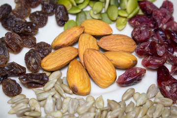 Trial mix on the dish.