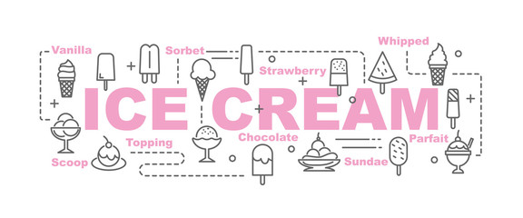 ice cream vector banner