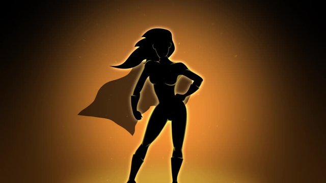 Need a Lady Hero? Customize this footage with your text and it becomes a cheeky intro or ending to your production.