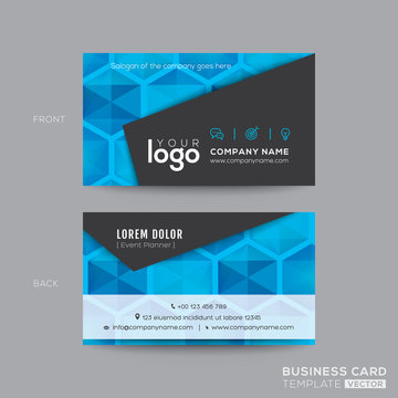 Black and Blue modern business card design