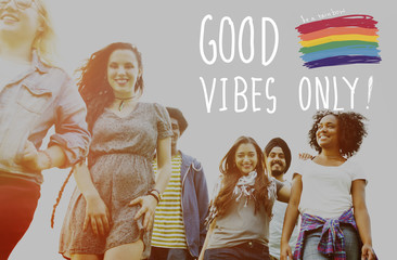 Good Vibes Only Inspirational Life Motivate Concept