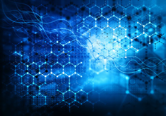 Medical abstract background . Mixed media