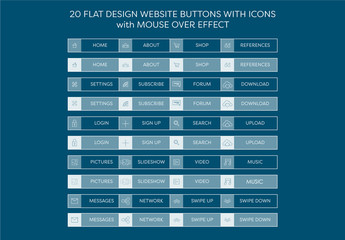 Flat UI and Web Buttons with Icons
