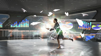 Business on the move . Mixed media