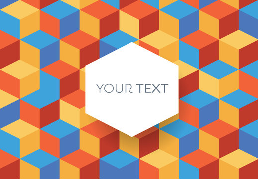 Colorful Isometric Background Illustration