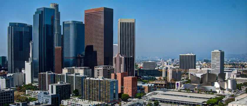 Downtown Los Angeles And Disney Concert Hall