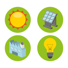 ecological alternative energy green vector illustration design