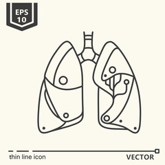 One icon. Artificial lungs
