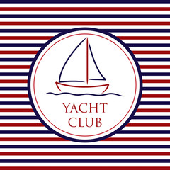 Yacht Club background in vector format.