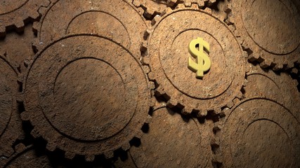 Slow american rusty economy concept