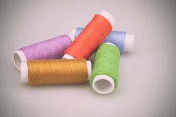 thread rolls with filter effect retro vintage style