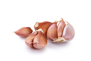 fresh garlic isolated on white background