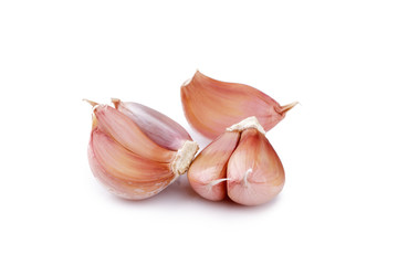 fresh garlic isolated on white background