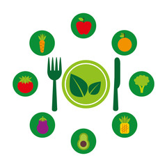 vegetarian menu healthy food vector illustration design