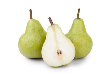 pears isolated on white background