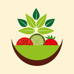 vegetarian menu healthy food vector illustration design