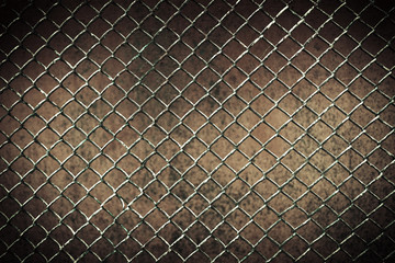 seamless tileable chain link fence wall in background.