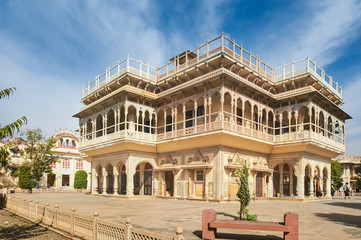 Fototapeta na wymiar Mubarak Mahal in Jaipur City Palace, Rajasthan, India.