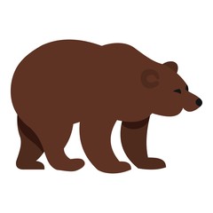 Bear icon. Flat illustration of bear vector icon for web