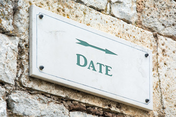 Fototapeta premium Schild 117 - Date
