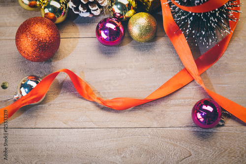 "studio shot of christmas decorations." Stock photo and royaltyfree