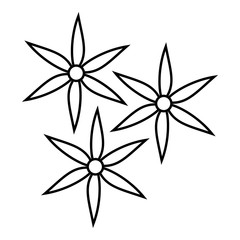 Flowers icon. Outline illustration of flowers vector icon for web