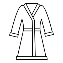 Bathrobe icon. Outline illustration of bathrobe vector icon for web