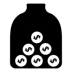 Money piggy bank icon. Simple illustration of money piggy bank vector icon for web