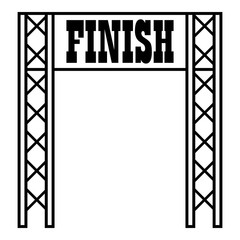 Gates racing finish icon. Outline illustration of gates racing finish vector icon for web